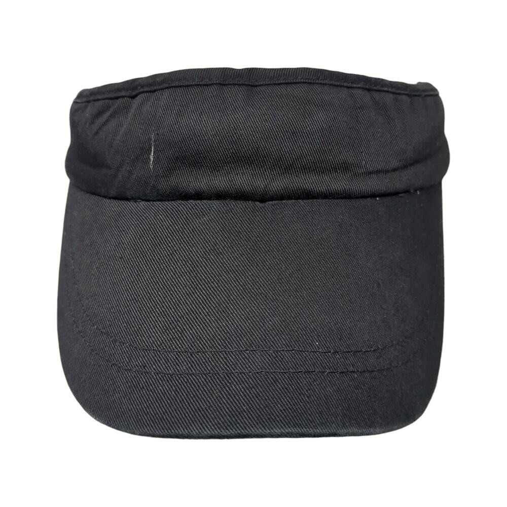 Unbranded Strapback Visor Hat Black One Size Adjustable Blank Outdoor